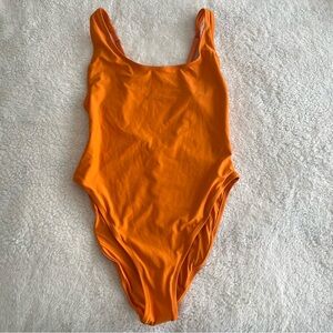 SKIMS Tangerine Signature Swim Scoop Neck One Piece - Size Large